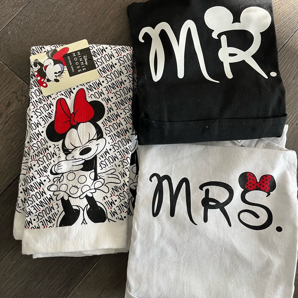 Mine/Mickey Hand towels and aprons